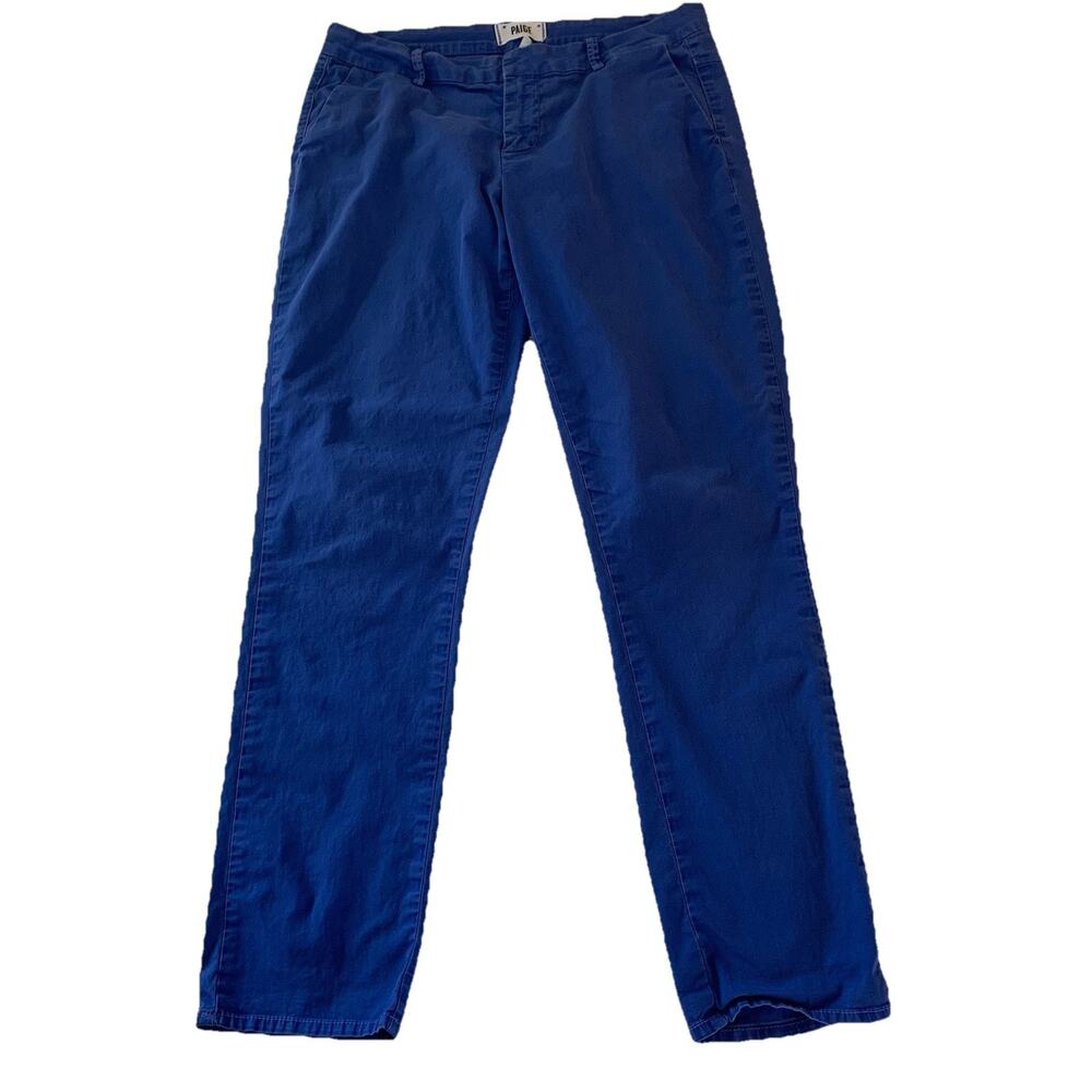 Paige Royal Blue Baxter Chino Pants Women’s 28 (32x28) Cotton Blend Made USA